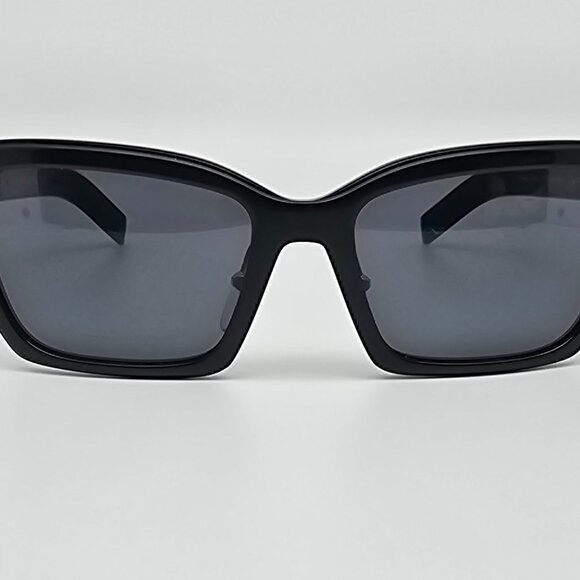Prada SPR 14X 1AB-5S0 Black Frame Dark Grey Lens Sunglasses Italy 56-18-145 - Picture 2 of 12